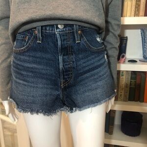 Levi's Dark Blue Jean Shorts